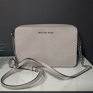 Michael Kors Light Gray Crossbody Bag